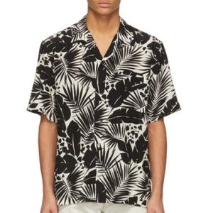 Saint Laurent Paris Silk Button Down Shirt
